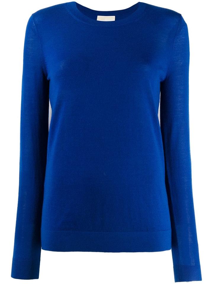 Michael Michael Kors Fitted Knit Jumper - Blue