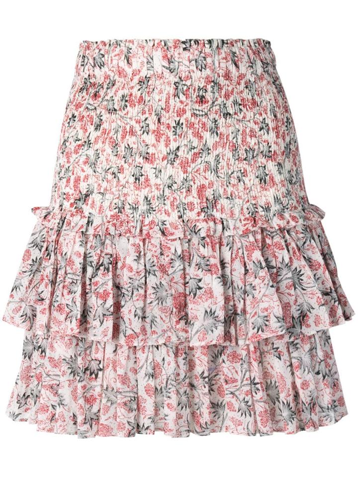 Isabel Marant Étoile Ruffle Hem Mini Skirt - Neutrals