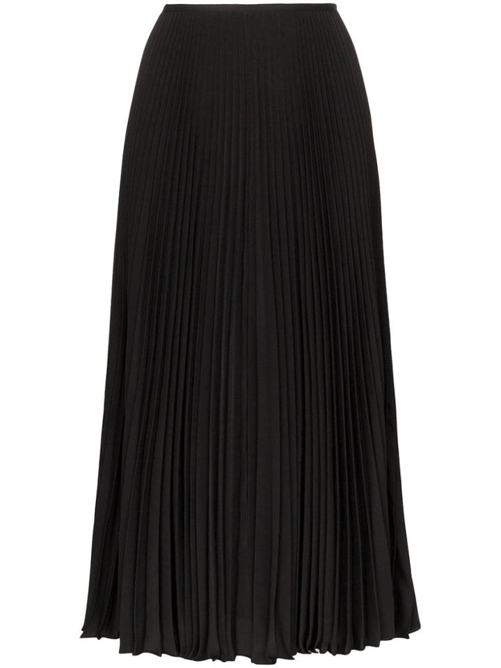 Joseph Pleated Midi Skirt - Black