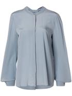 Dorothee Schumacher Oversized Mandarin Collar Shirt - Blue