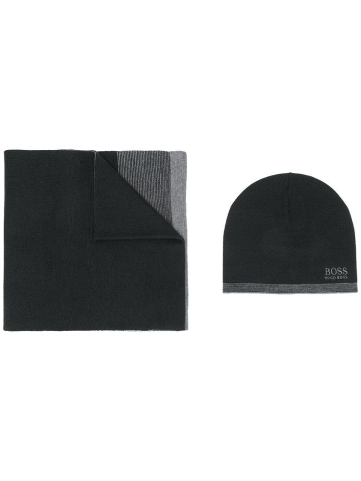 Boss Hugo Boss Hat And Scarf Set - Black