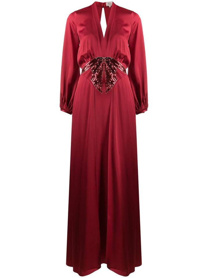 Temperley London Lolita Sequinned-bow Gown - Red