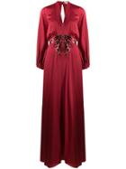 Temperley London Lolita Sequinned-bow Gown - Red