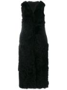 Drome Mid-length Gilet Coat - Black