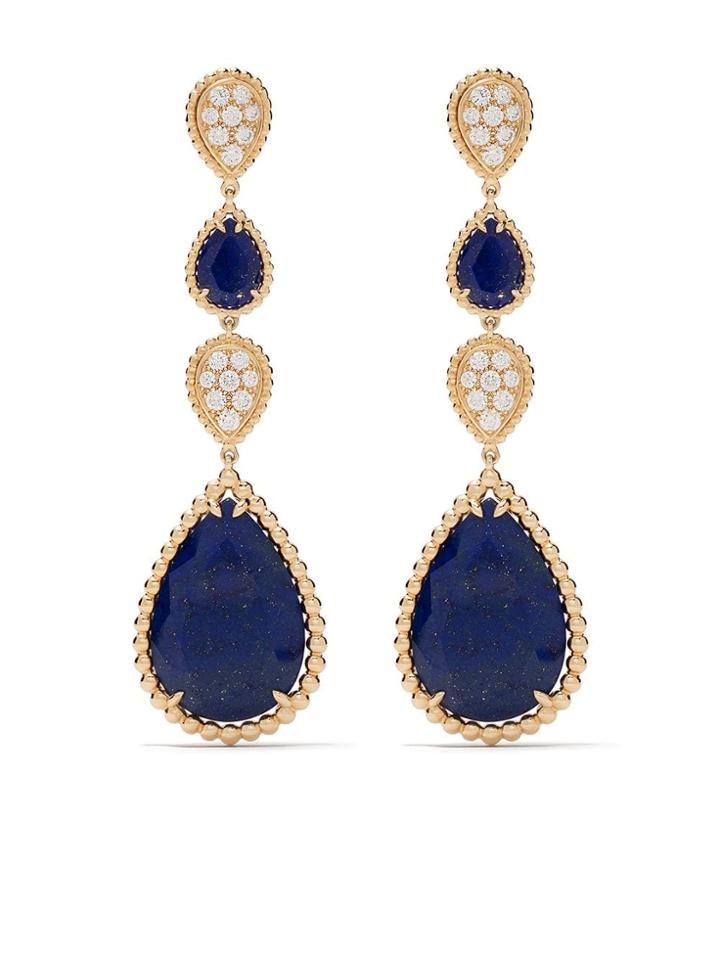 Boucheron 18kt Yellow Gold Serpent Bohème Diamond And Lapis Lazuli