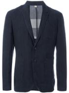 Burberry Fitted Blazer Jacket, Men's, Size: 50, Black, Linen/flax/cotton/polyester