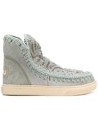 Mou Stitch-detail Boots - Green