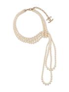Chanel Vintage Long Pearl Necklace - White