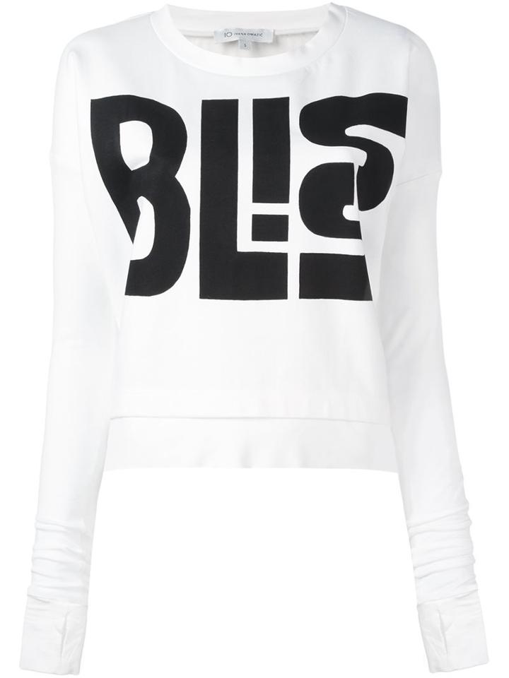 Io Ivana Omazic Bliss Print Longsleeved T-shirt, Women's, Size: Small, White, Viscose/cotton/polyamide/spandex/elastane