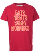 Off-white Art Dad Late Nights Early Mornings T-shirt - Red