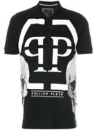 Philipp Plein Logo Print Polo Shirt - Black