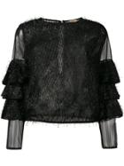 Liu Jo Ruffle-sleeves Blouse - Black
