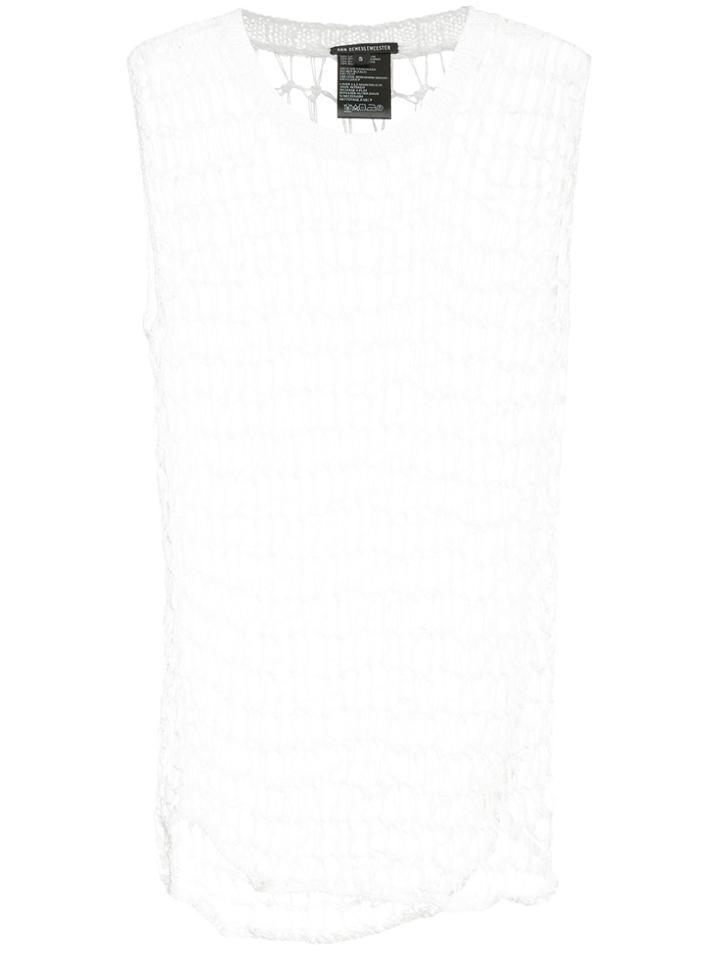 Ann Demeulemeester Open Knit Tank Top - White