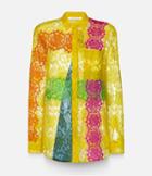 Christopher Kane Lace And Vinyl Shirt