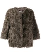 Prada Pre-owned 1990's Prada Faux-fur Coat - Grey