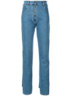 Seen Button Placket Jeans - Blue