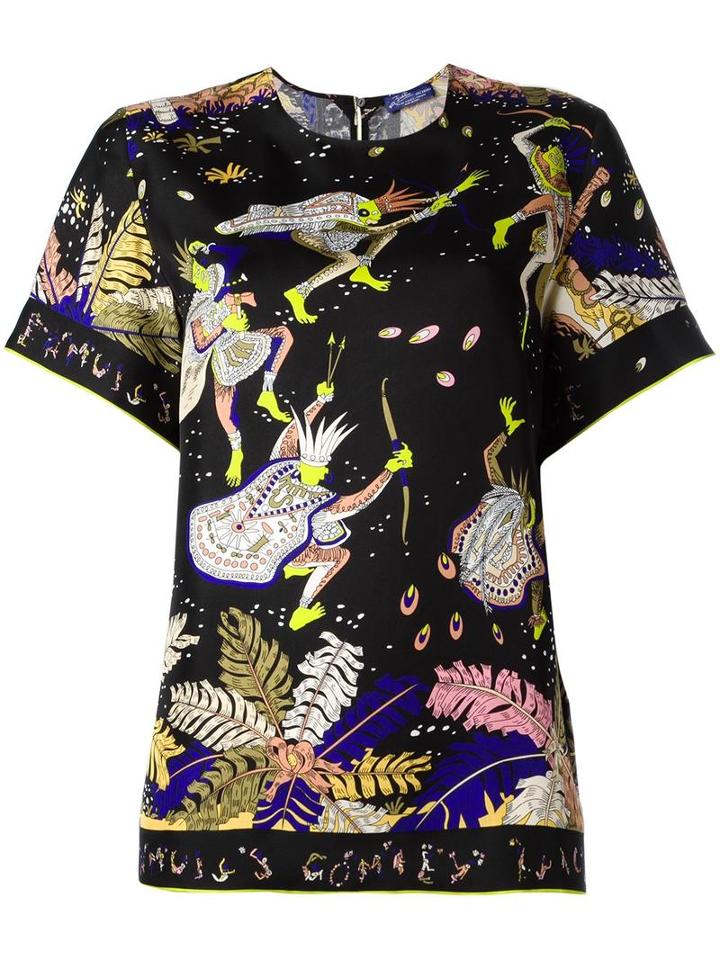 Emilio Pucci Archer Print Blouse, Women's, Size: 42, Silk