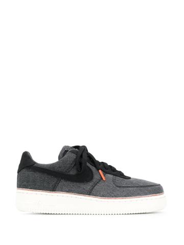 Nike Air Force 1 Denim Trainers - Grey