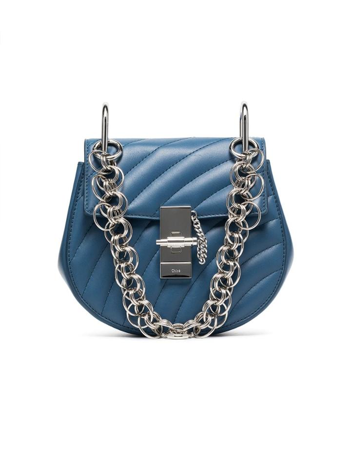 Chloé Blue Drew Bijou Leather Bag
