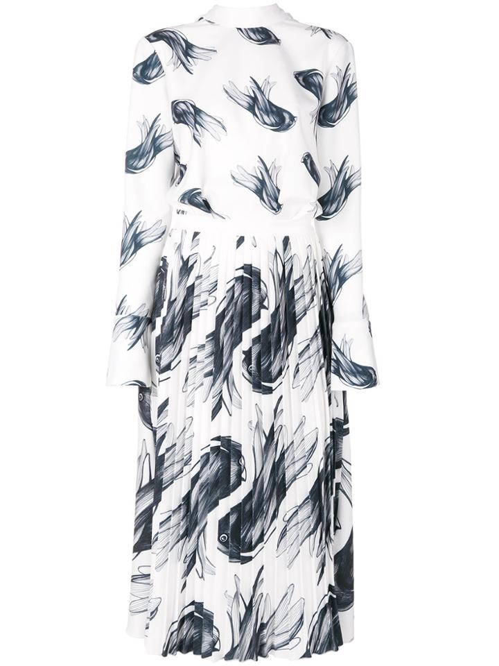 Ioana Ciolacu Pleated Skirt Dress - White