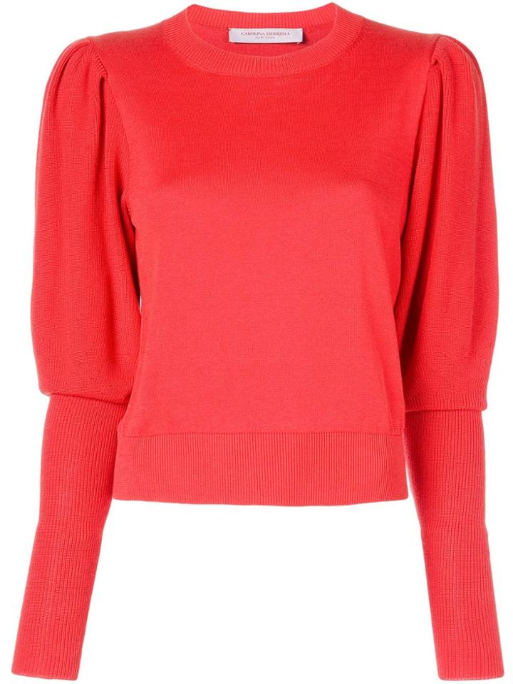 Carolina Herrera Elongated Cuffs Sweater - Red