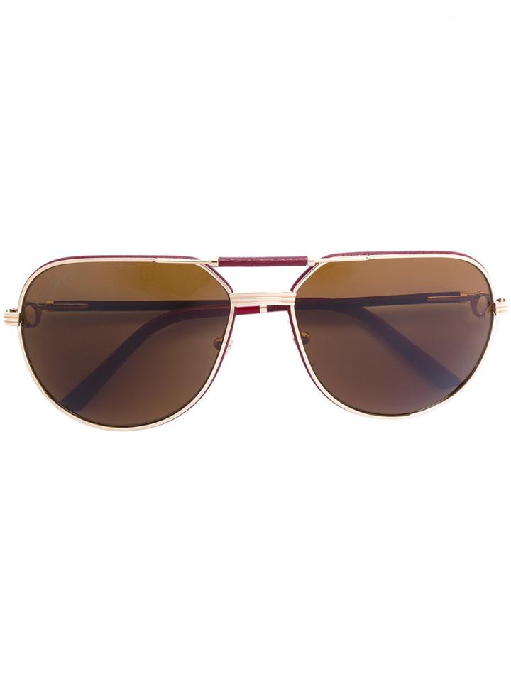 Cartier Must Aviator Sunglasses - Nude & Neutrals
