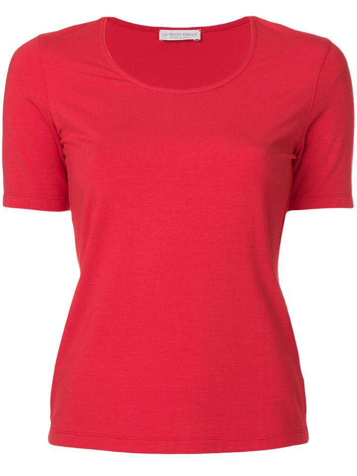 Le Tricot Perugia Classic Fitted T-shirt - Red