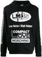 Love Moschino Graphic Print Relaxed-fit Hoodie - Black
