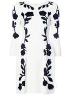 Oscar De La Renta Floral Print Mini Dress - White