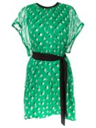 Reinaldo Lourenço Printed Dress, Women's, Size: 40, Green, Silk