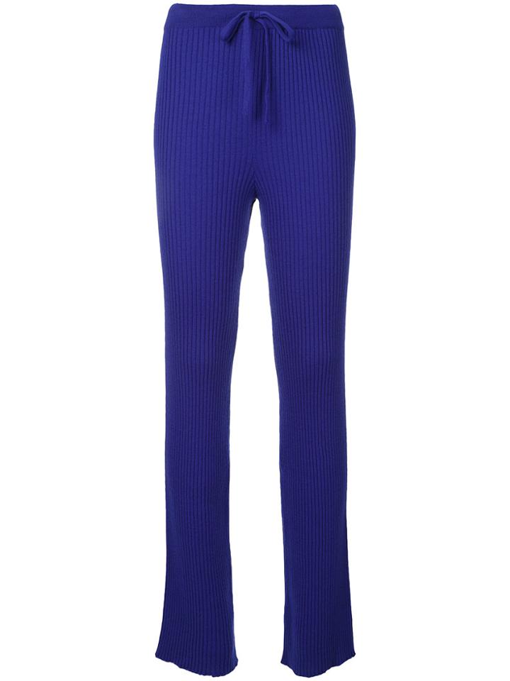Marques'almeida Ribbed Skinny Trousers - Blue
