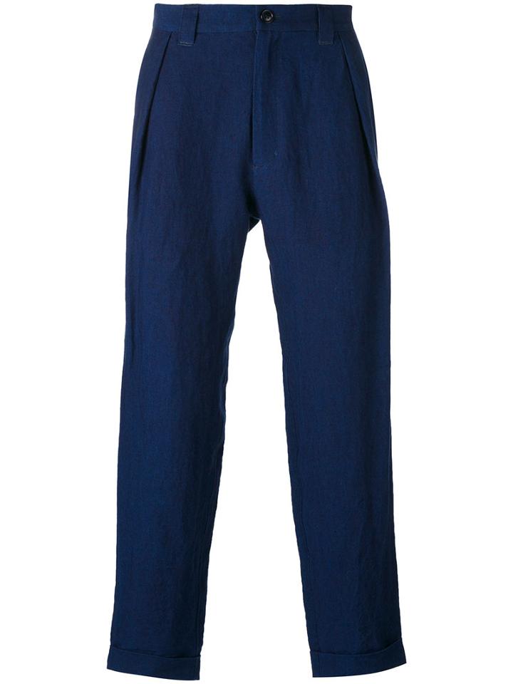 Blue Blue Japan - Loose Fit Trousers - Men - Linen/flax - L, Linen/flax