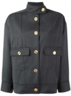 Chanel Vintage Cropped Bomber Jacket, Women's, Size: 42, Grey
