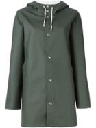 Stutterheim Hooded Raincoat, Women's, Size: Xs, Green, Cotton/polyester/pvc