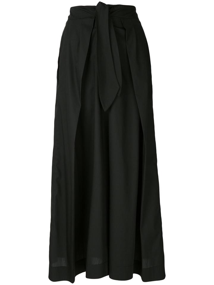 Roberta Furlanetto Divided Double Belted Skirt - Black