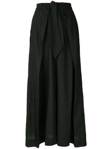 Roberta Furlanetto Divided Double Belted Skirt - Black