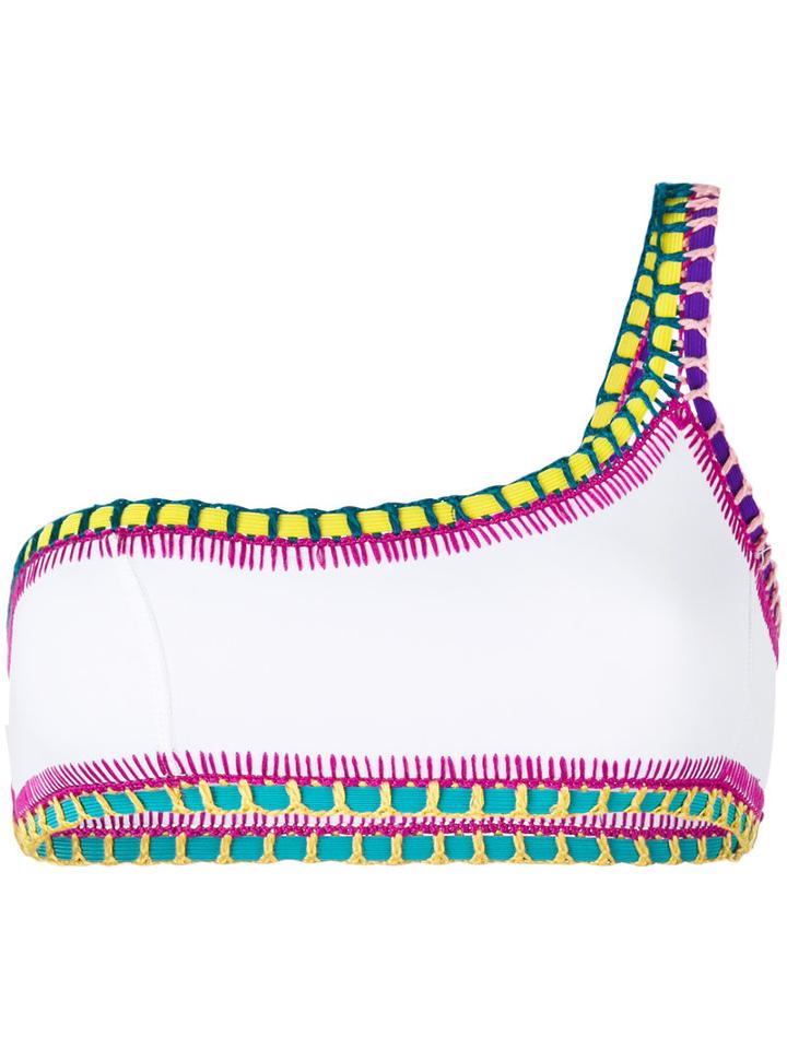 Kiini - Yaz One Shoulder Top - Women - Cotton/nylon/polyester/spandex/elastane - S, White, Cotton/nylon/polyester/spandex/elastane