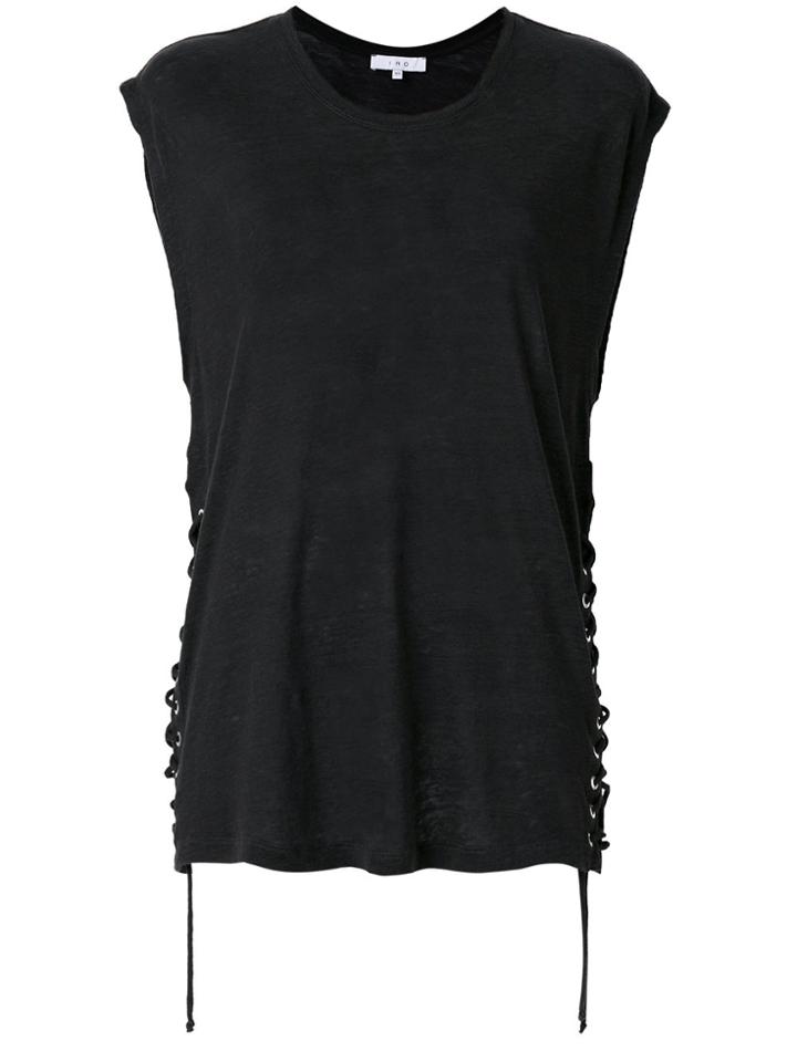 Iro Tie Detail T-shirt - Grey