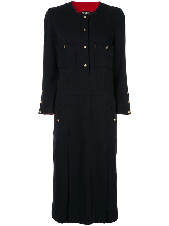 Chanel Pre-owned Long Sleeve One Piece Skirt - Blue