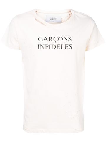Garcons Infideles Printed Logo T-shirt - White