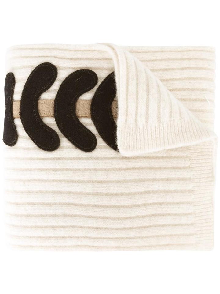 Maison Margiela Abstract Patch Scarf, Women's, Nude/neutrals, Wool