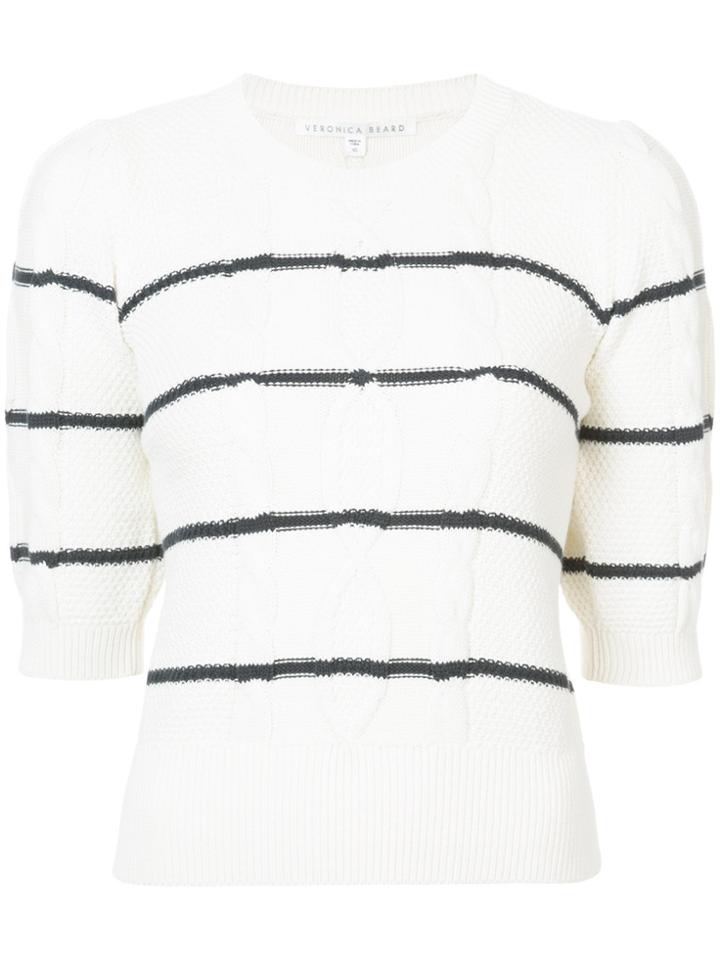 Veronica Beard Striped Jumper - White