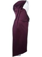 Maticevski Asymmetric One Shoulder Draped Dress, Women's, Size: 8, Pink/purple, Acetate/nylon/polyurethane