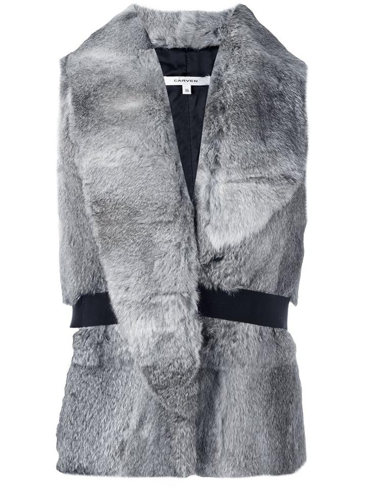 Carven Rabbit Fur Gilet