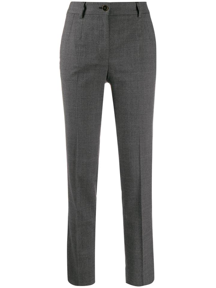 Dolce & Gabbana Checked Tailored Trousers - Grey