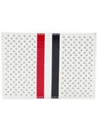 Thom Browne Single Card Holder With Red, White And Blue Vetrical