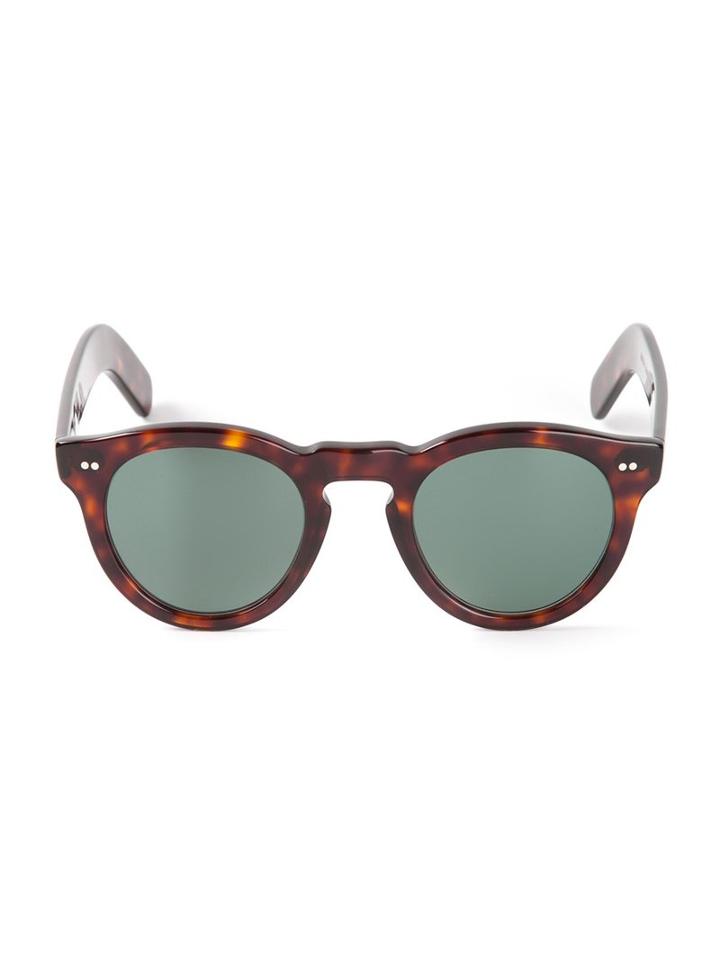 Round Frame Sunglasses - Unisex - Acetate - One Size, Brown, Acetate, Cutler & Gross
