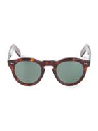 Round Frame Sunglasses - Unisex - Acetate - One Size, Brown, Acetate, Cutler & Gross