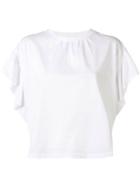 Red Valentino Ruffle Sleeve T-shirt - White