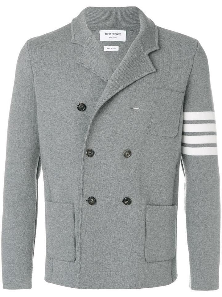 Thom Browne 4-bar Merino Sport Coat - Grey